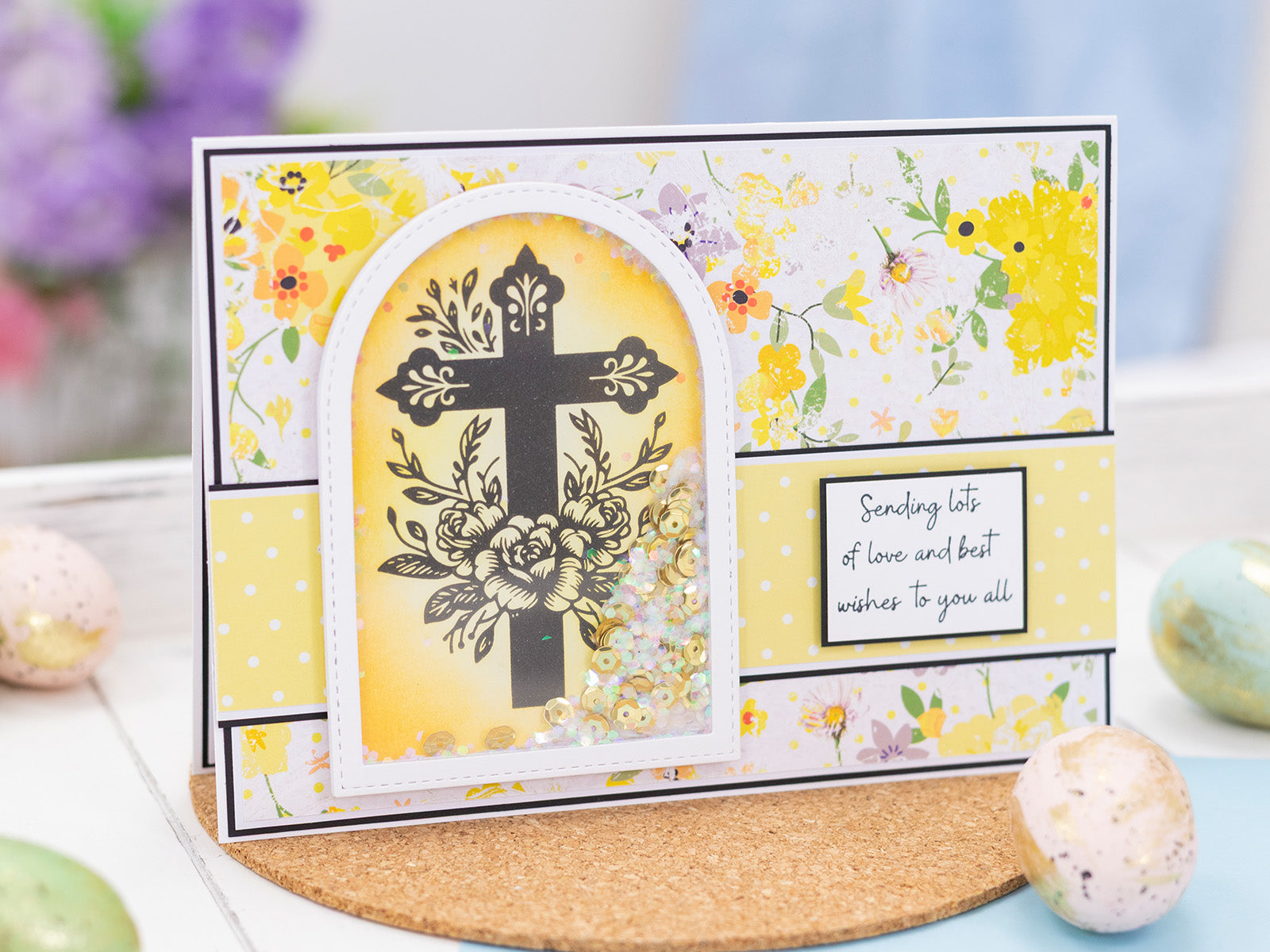 Ornate Floral Cross Stamp & Metal Die Set