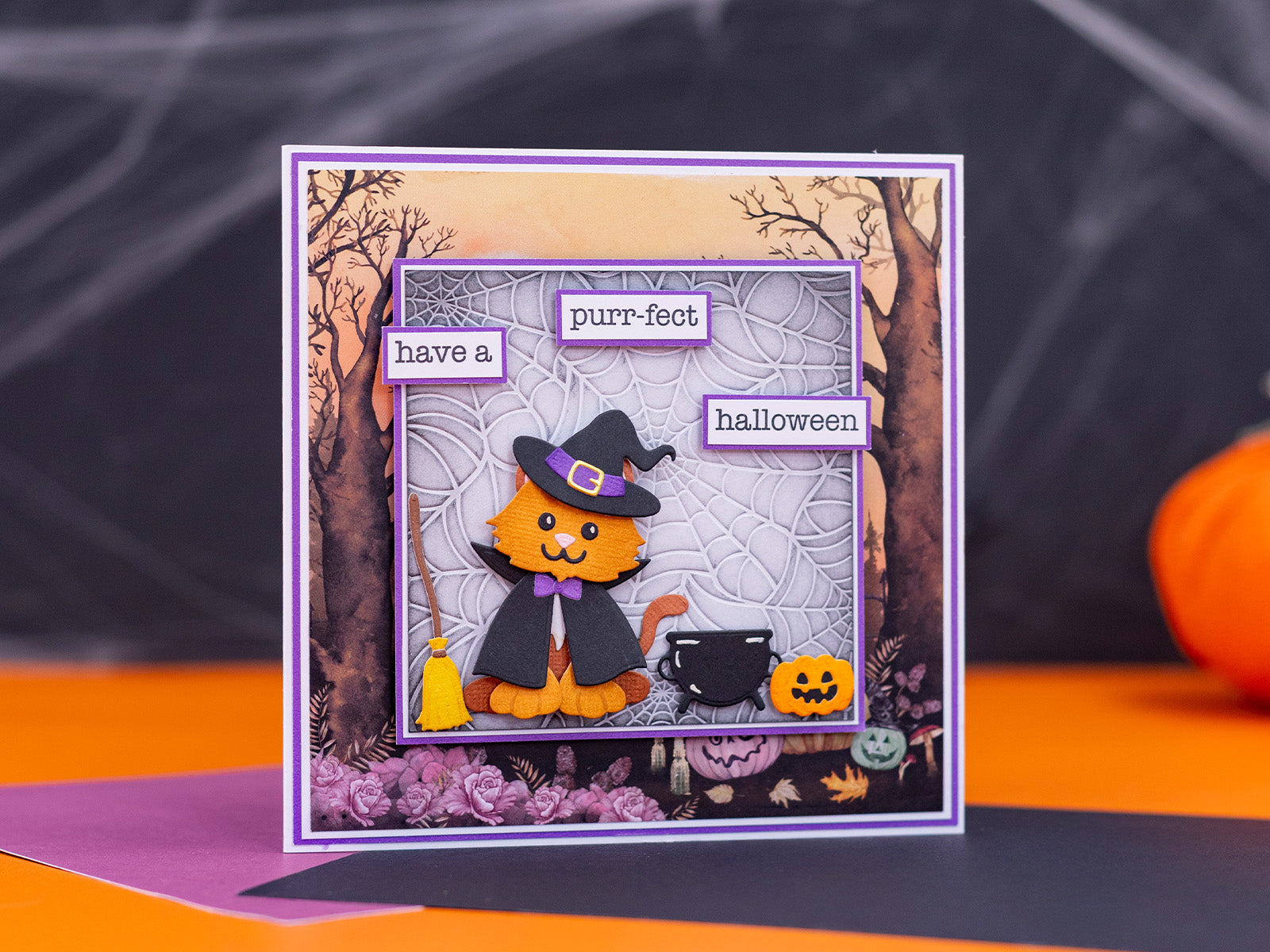 Crafter's Companion Stamp, Die & Flock - Halloween Pets