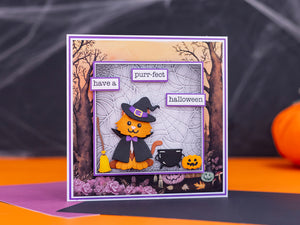 Crafter's Companion Stamp, Die & Flock - Halloween Pets
