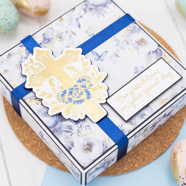 Ornate Floral Cross Stamp & Metal Die Set