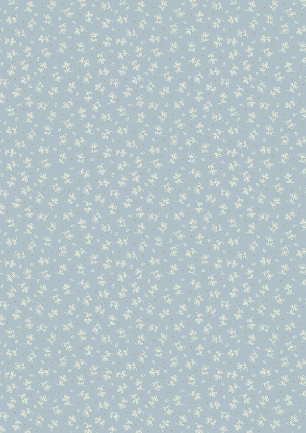 Lewis & Irene Fabric - Small Flowers on Blue