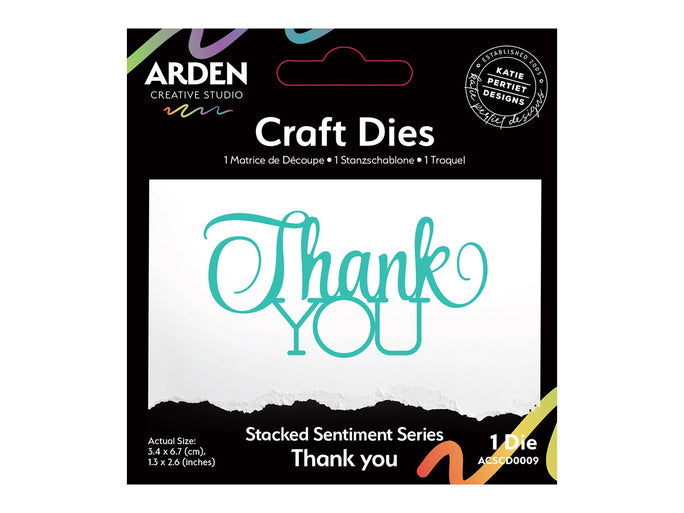 Arden Creative Studio Sentiment Series Stacked Thank You Die