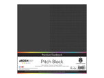 Arden Creative Studio Premium Cardstock Pitch Black 12" x 12" - 20 Pack