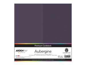 Arden Creative Studio Premium Cardstock Aubergine Purple 12" x 12" - 20 Pack