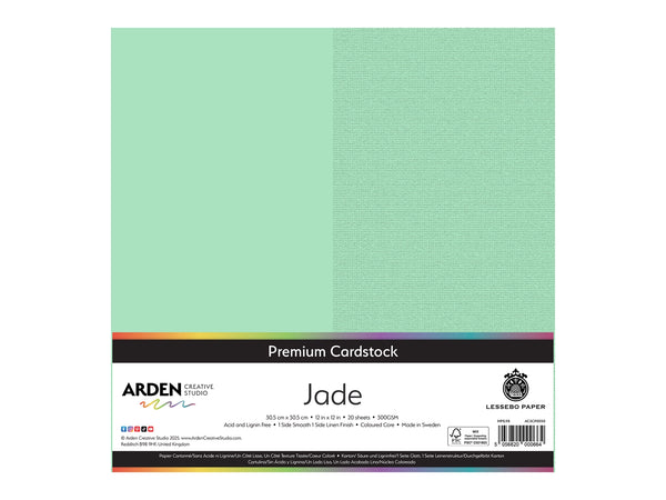 Arden Creative Studio Premium Cardstock Jade Green 12