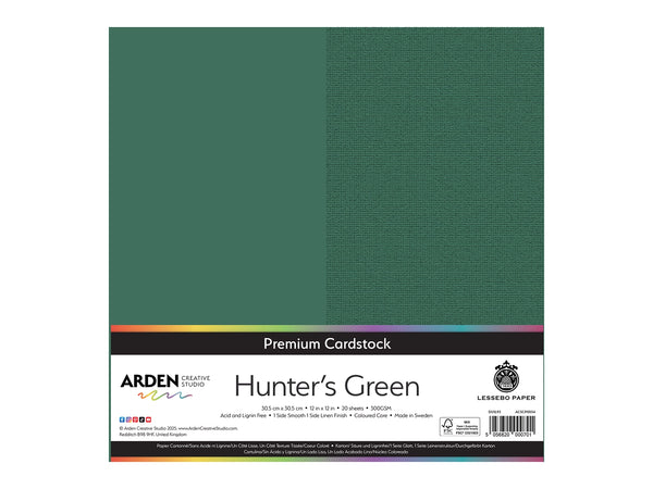 Arden Creative Studio Premium Cardstock Hunter's Green 12