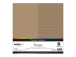 Arden Creative Studio Premium Cardstock Taupe Beige 12" x 12" - 20 Pack