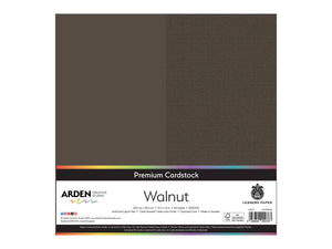Arden Creative Studio Premium Cardstock Walnut Brown 12" x 12" - 20 Pack