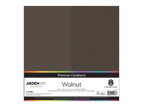 Arden Creative Studio Premium Cardstock Walnut Brown 12