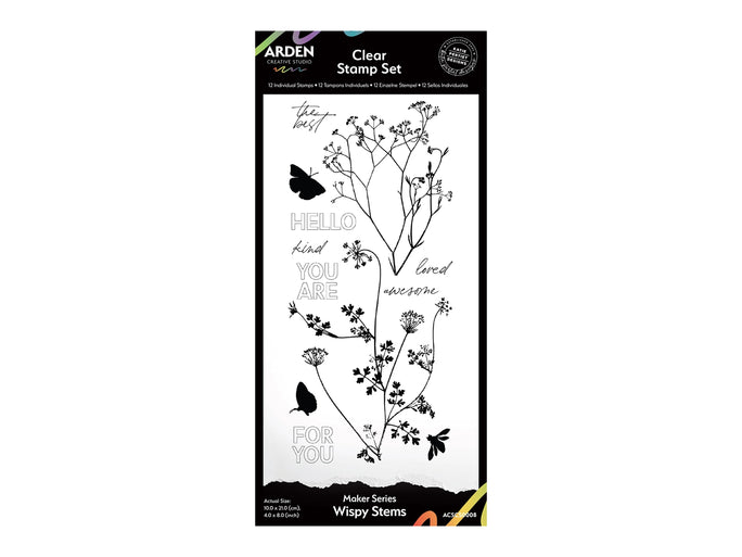 Arden Creative Studio Maker Series Wispy Stems Clear Stamp Set