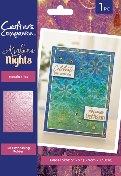 Arabian Nights 5 x 7 3D Embossing Folder - Mosaic Tiles