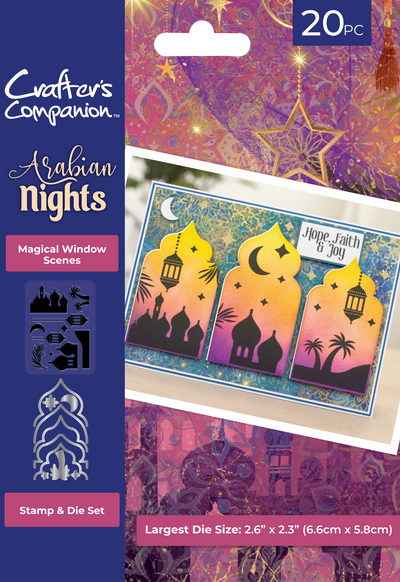 Arabian Nights Stamp and Die Set 20 Piece - Magical Window Scenes