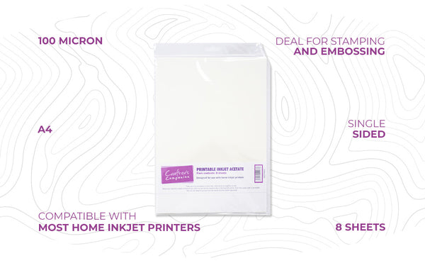Crafter's Companion Printable Inkjet Acetate - 8 pack