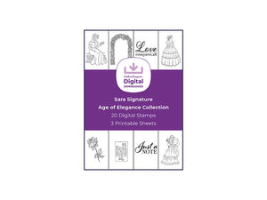 Sara Signature Age of Elegance Collection - Digital Stamp Sheets - A4