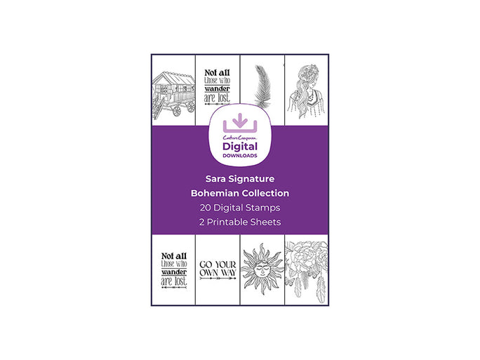 Sara Signature Bohemian Collection - Digital Stamp Sheets - A4