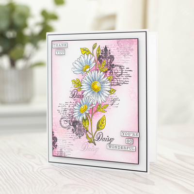 Crafter's Companion Floral Collage Stamp – Delicate Daises