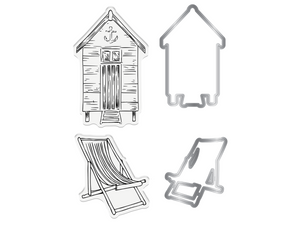 Crafter's Companion Coastal Collection Stamp & Die - Beach Retreat