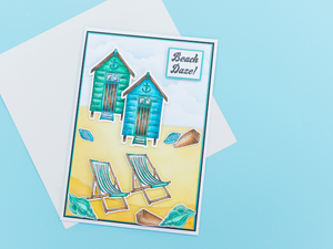 Crafter's Companion Coastal Collection Stamp & Die - Beach Retreat