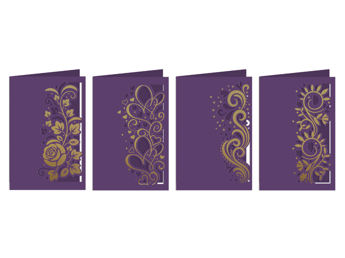 Cut in Edge Foil Rub-Ons & Die Set Complete 8pc Collection