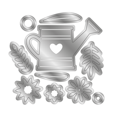 Crafter's Companion Garden Collection Metal Die - Watering Can and Florals