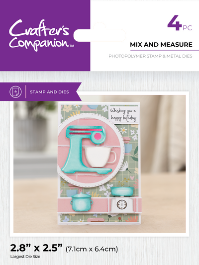 Crafter's Companion Kitchen Collection Metal Die and Stamp - Mix and Measure