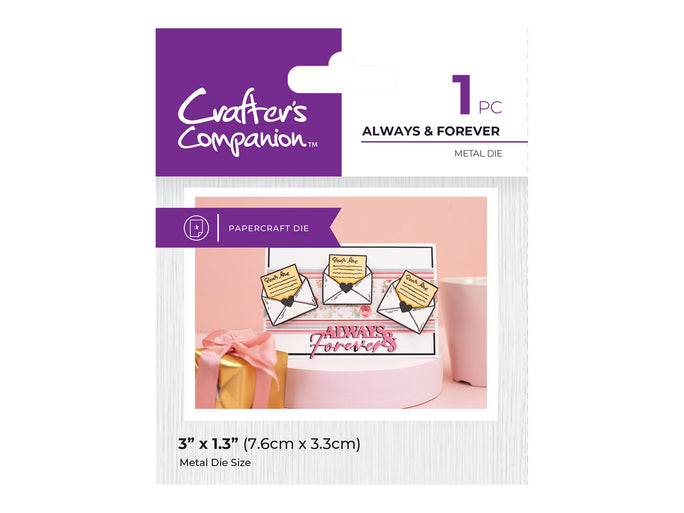 Crafterâ€™s Companion love is in the Air Metal Die - Always & ForeverÂ 