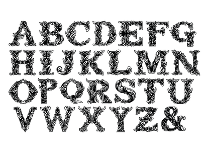 Gemini- LetterPress Press Plate - Statement Alphabet 