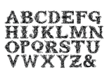 Gemini- LetterPress Press Plate - Statement Alphabet 