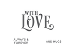 Gemini - LetterPress Press Plate - With Love