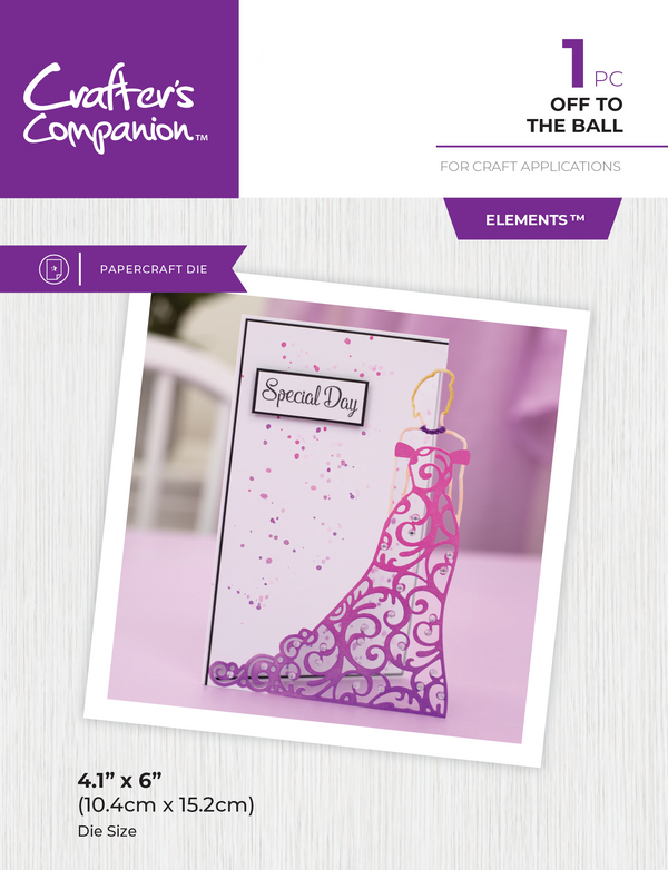 Crafter's Companion Metal Die Edgeable - Off To The Ball
