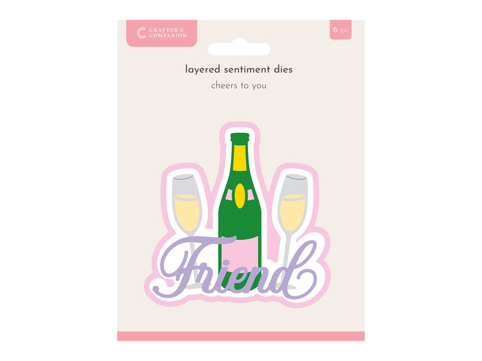 Crafter's Companion Metal Die Elements - Cheers to you, Friend