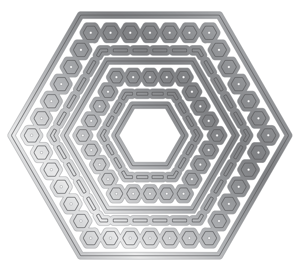 Crafter's Companion Metal Dies Elements - Decorative Nesting Hexagons