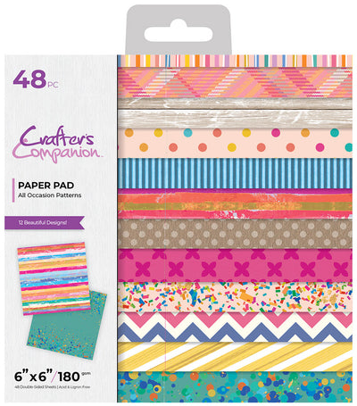 Crafter's Companion Cheers To You 6 x 6 Paper Pad - All Occasion Patterns