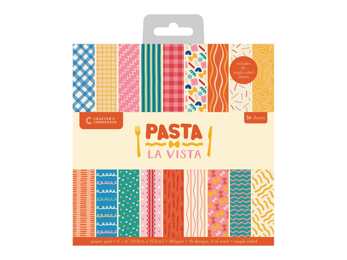 Crafter’s Companion Pasta La Vista 6”x6” Paper Pad 