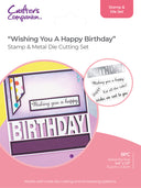 Crafter's Companion Stamp & Die Set - Wishing You A Happy Birthday