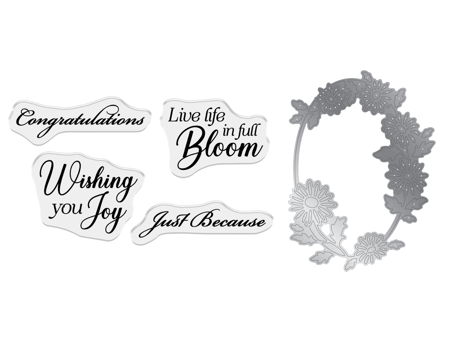 Crafter's Companion Stamp and Die Set - Live Life in Full Bloom