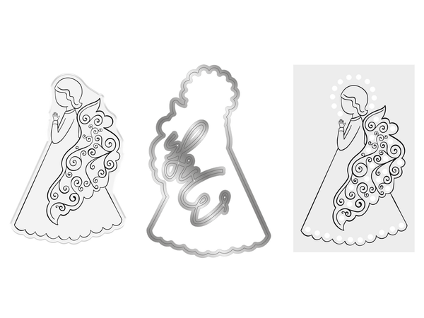 Crafter's Companion Stamp, Die and Stencil Set - Angel