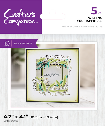 Crafter's Companion Stamp and Die Set - Wishing You Happiness