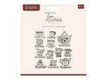Crafters Companion Tea & Coffee Collection Clear Acrylic Stamp Set - Mo-tea-vation