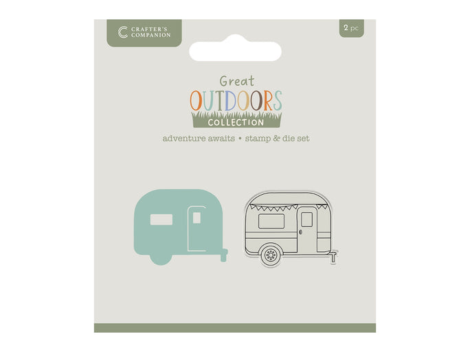 Crafters Companion The Great Outdoors Stamp & Die Set - Adventure Awaits