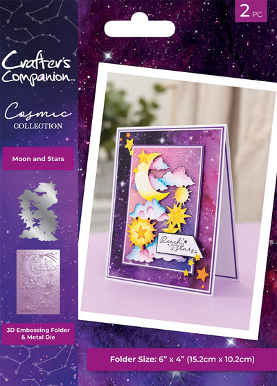 Cosmic Collection 3D Embossing Folder and Die - Moon and Stars