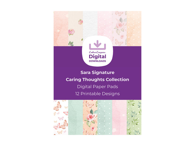 Sara Signature Caring Thoughts Collection - Digital Paper Pad