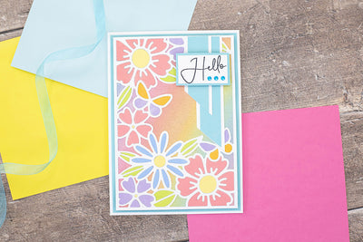 Colour Your World Create a card Die - Floral Rainbow