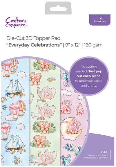 Crafter's Companion 12 x 9 3D Topper Pad - Everyday Celebrations