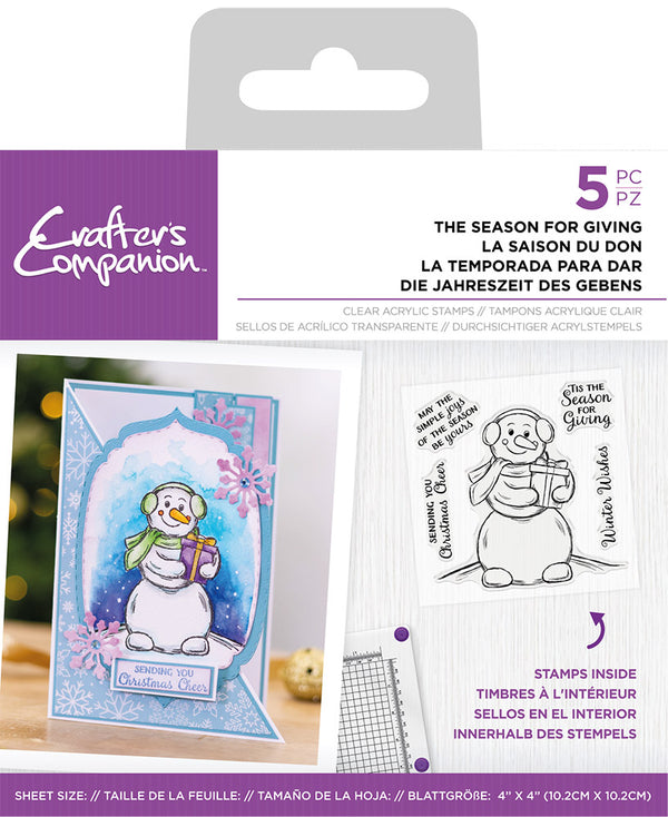 Crafter's Companion 4 x 4 Clear Acrylic Stamp Set - The Season for Giving