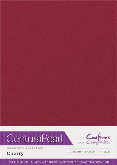Crafter's Companion Centura Pearl Single Colour A4 10 Sheet Pack - Cherry