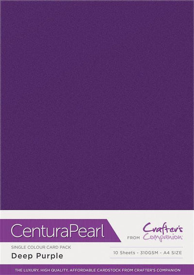 Crafter's Companion Centura Pearl Single Colour A4 10 Sheet Pack - Deep Purple