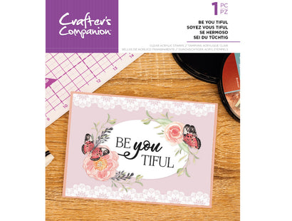 Crafter's Companion Clear Acrylic Stamp - Be You Tiful