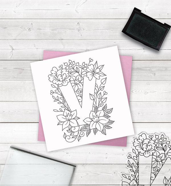 Crafter's Companion Clear Acrylic Stamp - Letter V