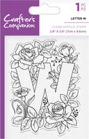 Crafter's Companion Clear Acrylic Stamp - Letter W